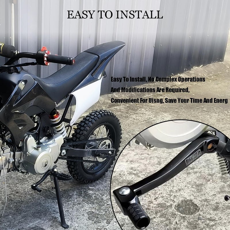 JXPANG Folding Gear Shifter Lever, Aluminum Dirt Bike Parts,Compatible with 50cc-125cc CRF50 XR50 SSR110 SSR125 WR200R Taotao ATA KAYO Xmotor Coolster Probike Pitster Pro Roketa Baja Pit Dirt Bike (Blue) - Image 4